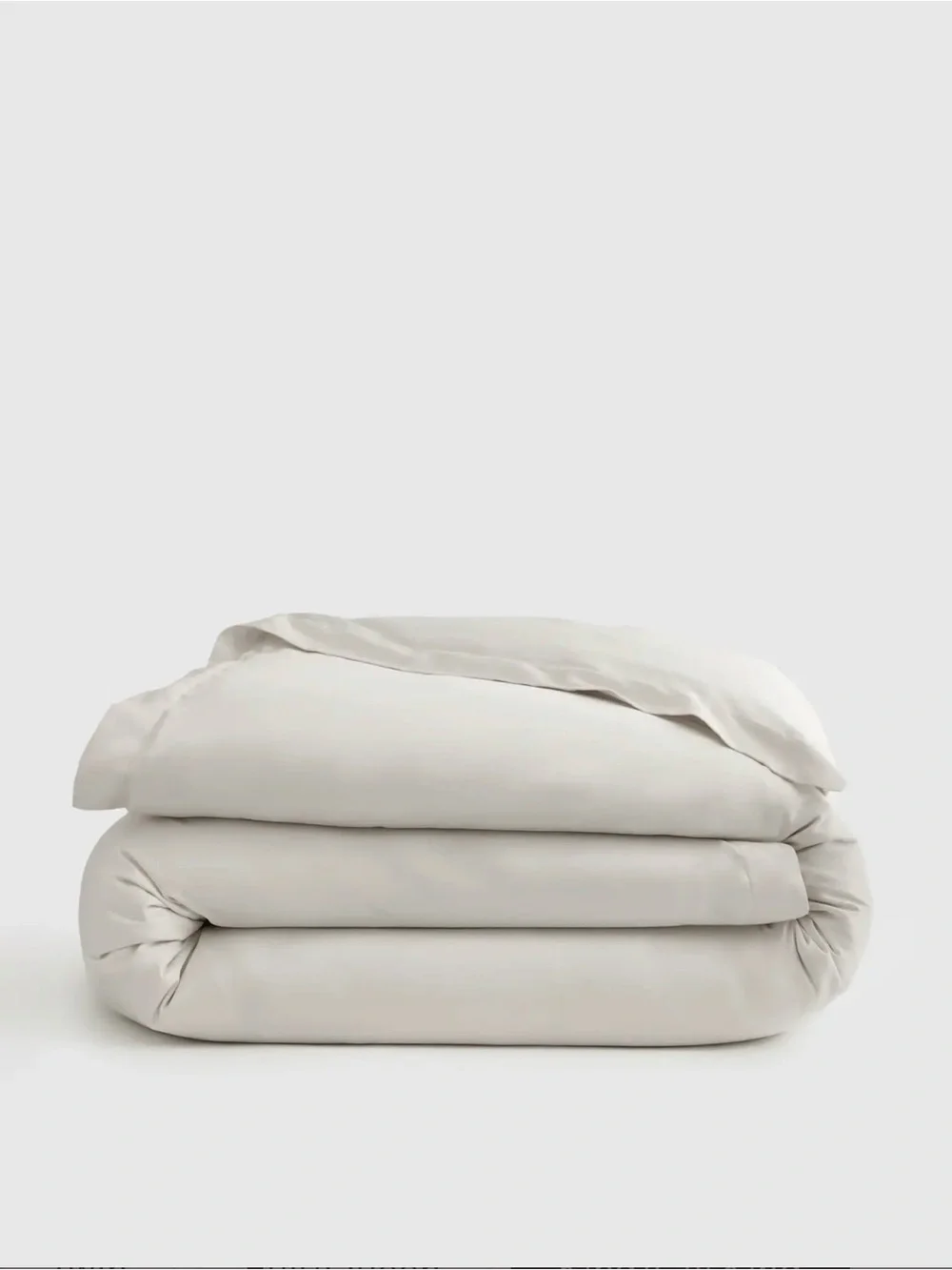 Signature Giza Cotton Sateen Duvet Cover in Light Grey King/Cal King 🩶